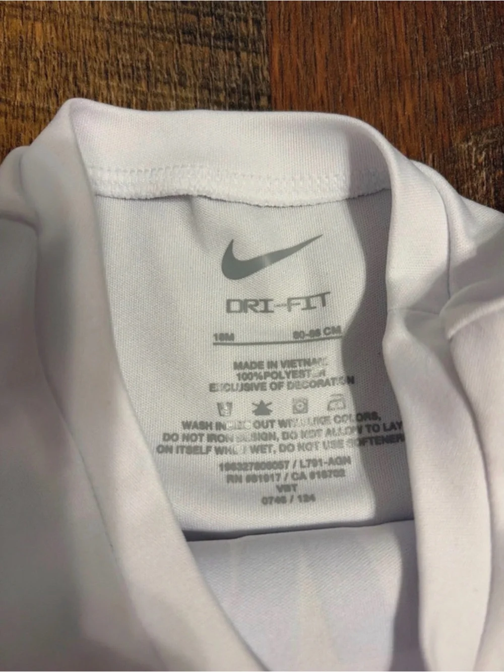 Nike White Kids' 'Love to Play' Tee with Blue & Pink Graphics